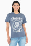 Playera de sol y luna manga corta y cuello redondo