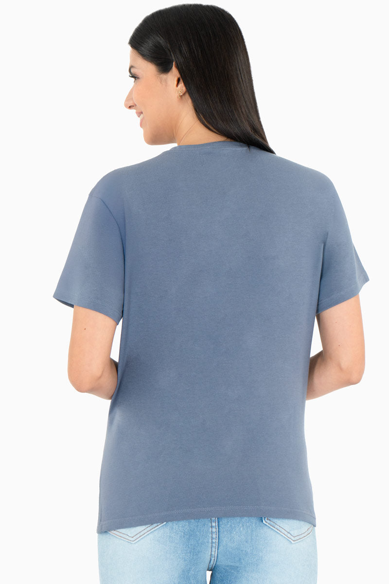 Playera de sol y luna manga corta y cuello redondo