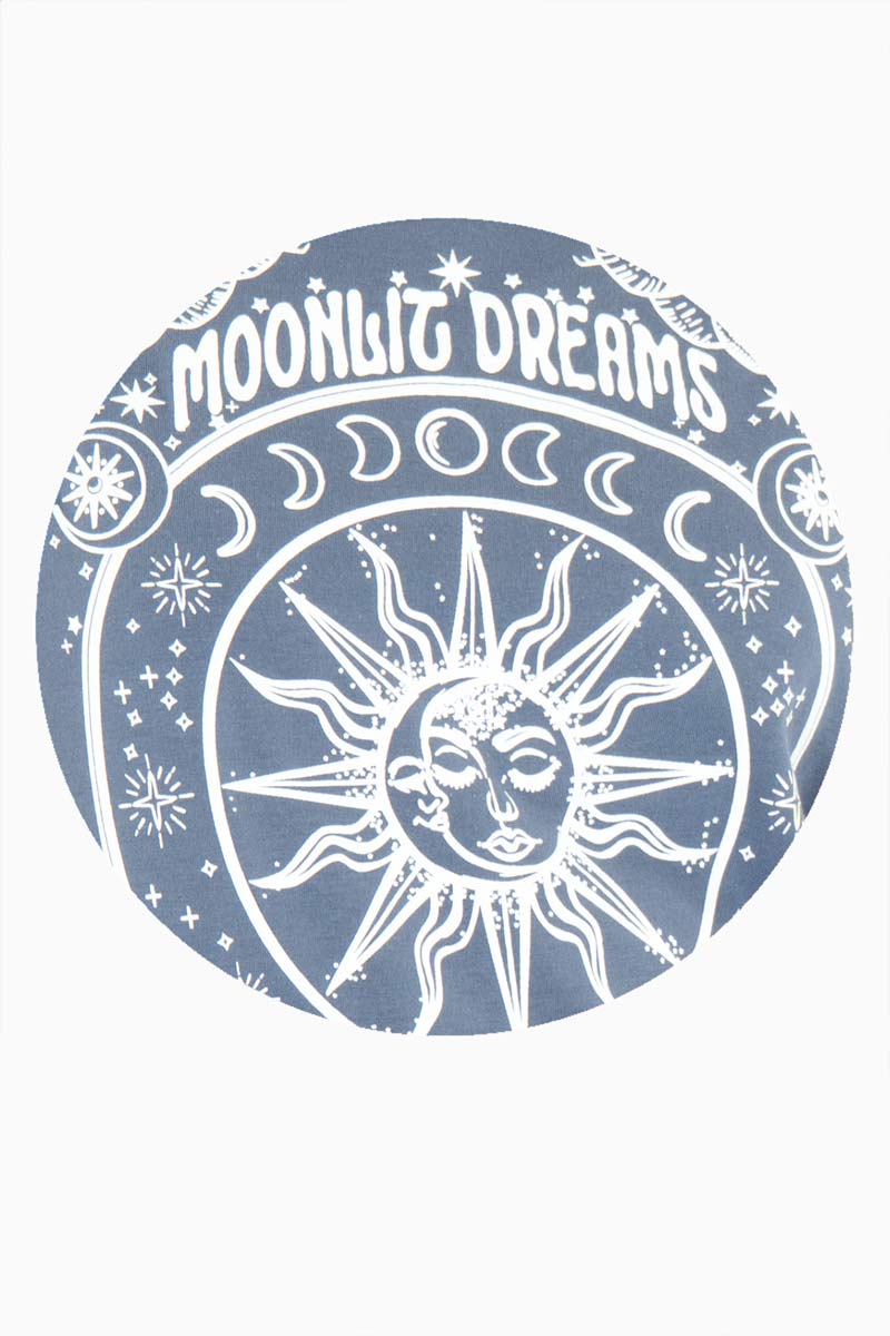 Playera de sol y luna manga corta y cuello redondo