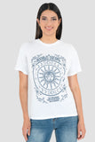 Playera de sol y luna manga corta y cuello redondo