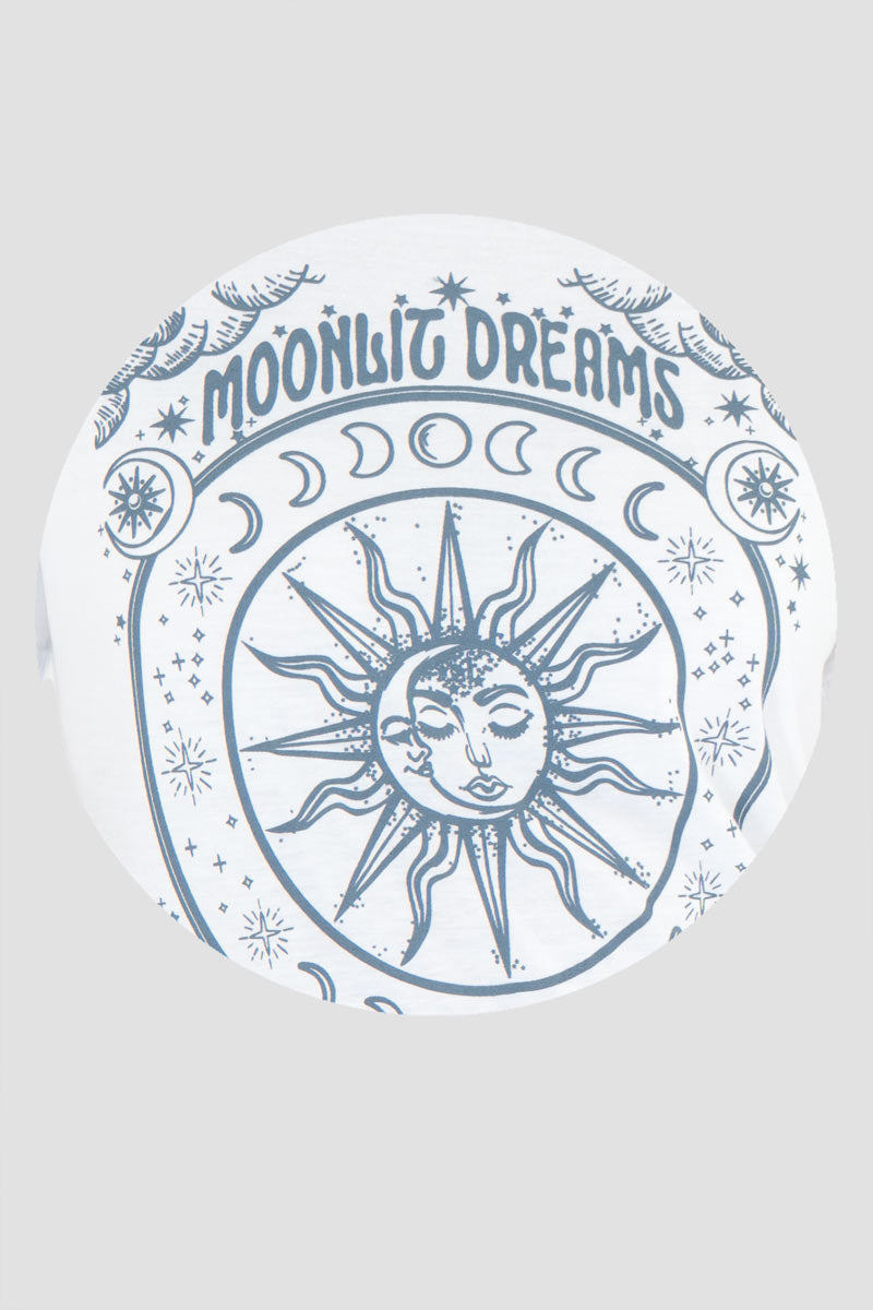 Playera de sol y luna manga corta y cuello redondo