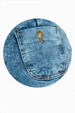 Jeans pierna ancha con bolsa