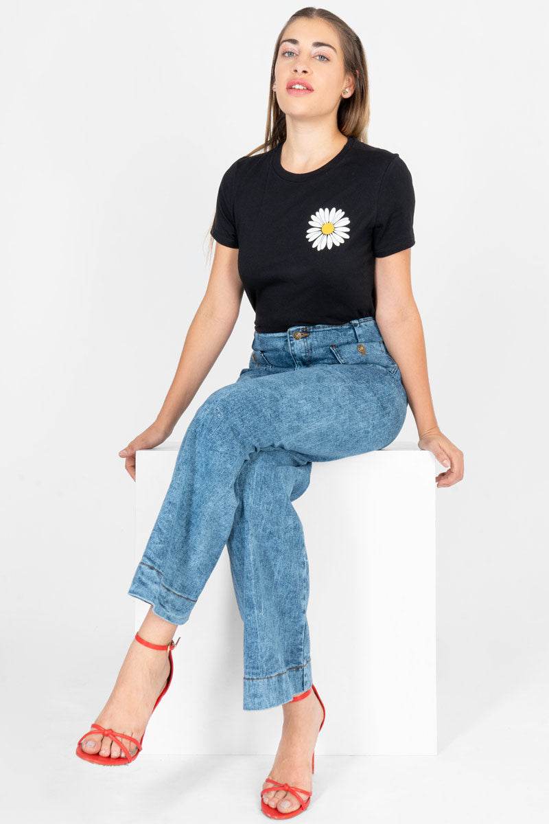 Jeans pierna ancha con bolsa - Santory Ropa  (7435831214147)