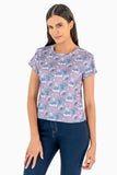 Playera manga corta con estampado de stitch