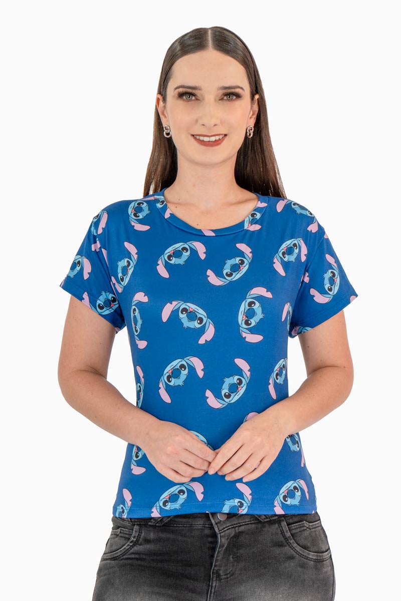 Playera mamga corta full print stitch