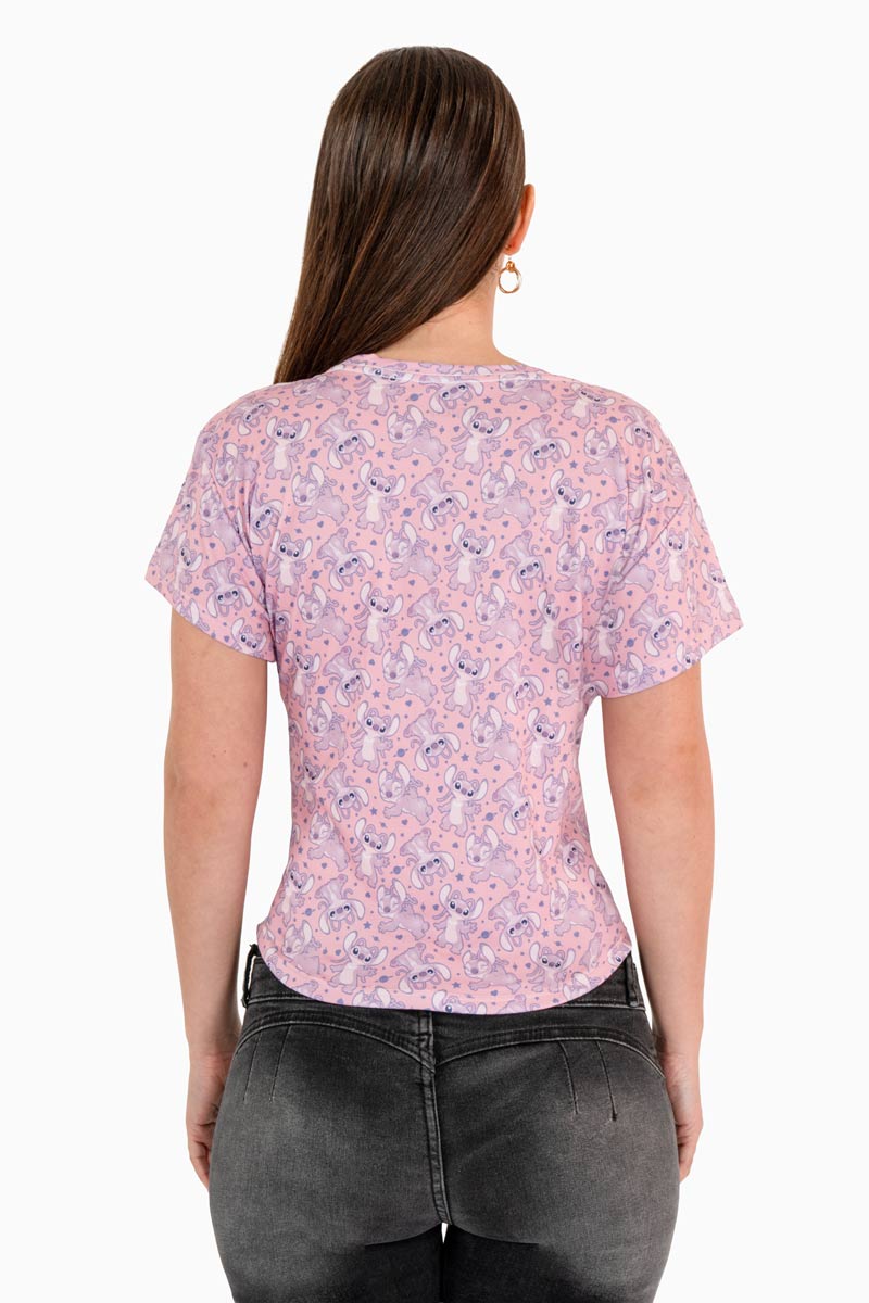 Playera manga corta full print stitch