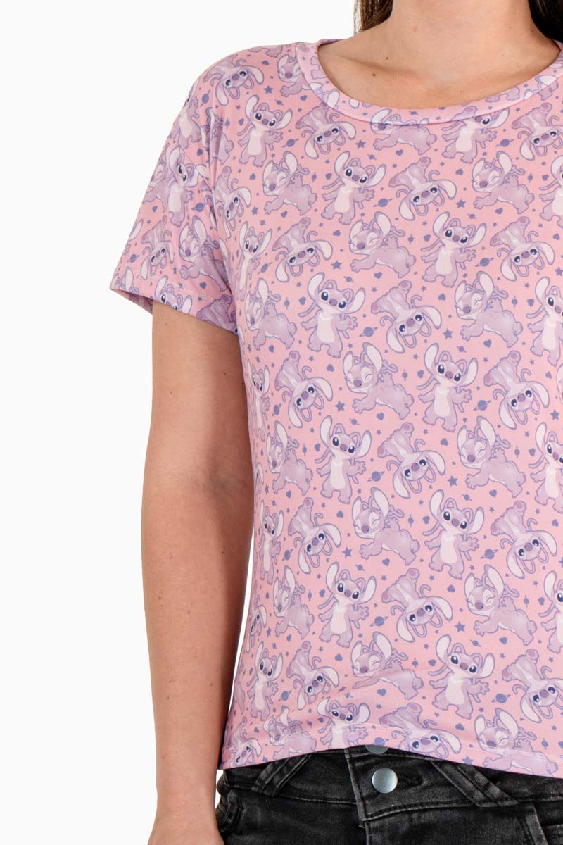 Playera manga corta full print stitch