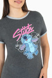 Playera de stitch y bies en contraste
