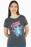 Playera de stitch y bies en contraste