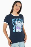 Playera manga corta con estampado de stitch