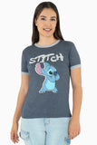 Playera de stitch con bies en contraste