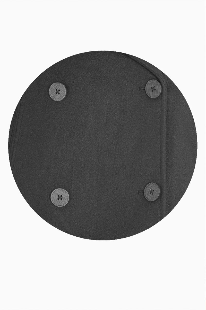 Abrigo corto con cruce y bolsillos