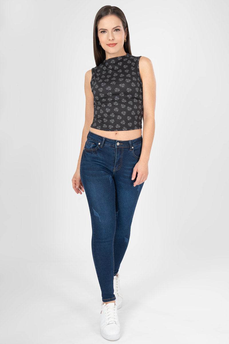 Jeans tiro medio con bolsas - Santory Ropa  (7396639539267)