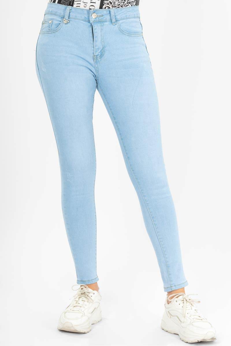 Jeans tiro medio con bolsas - Santory Ropa  (7395795894339)