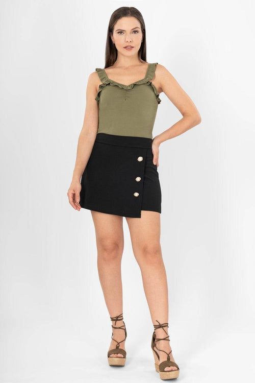 Short falda con botones