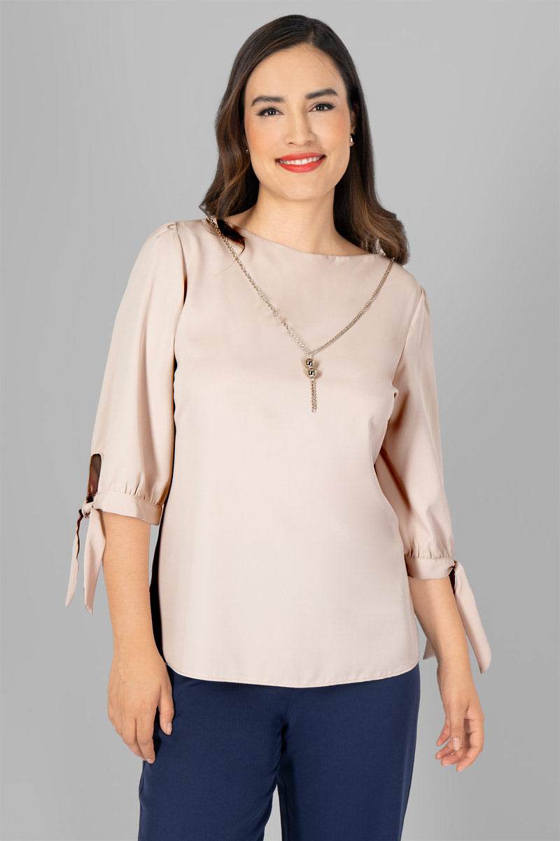 Blusa manga 3/4 y collar - Santory Ropa  (7415528947779)
