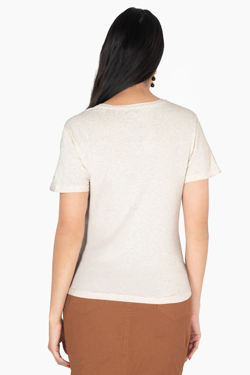 Playera básica cuello v