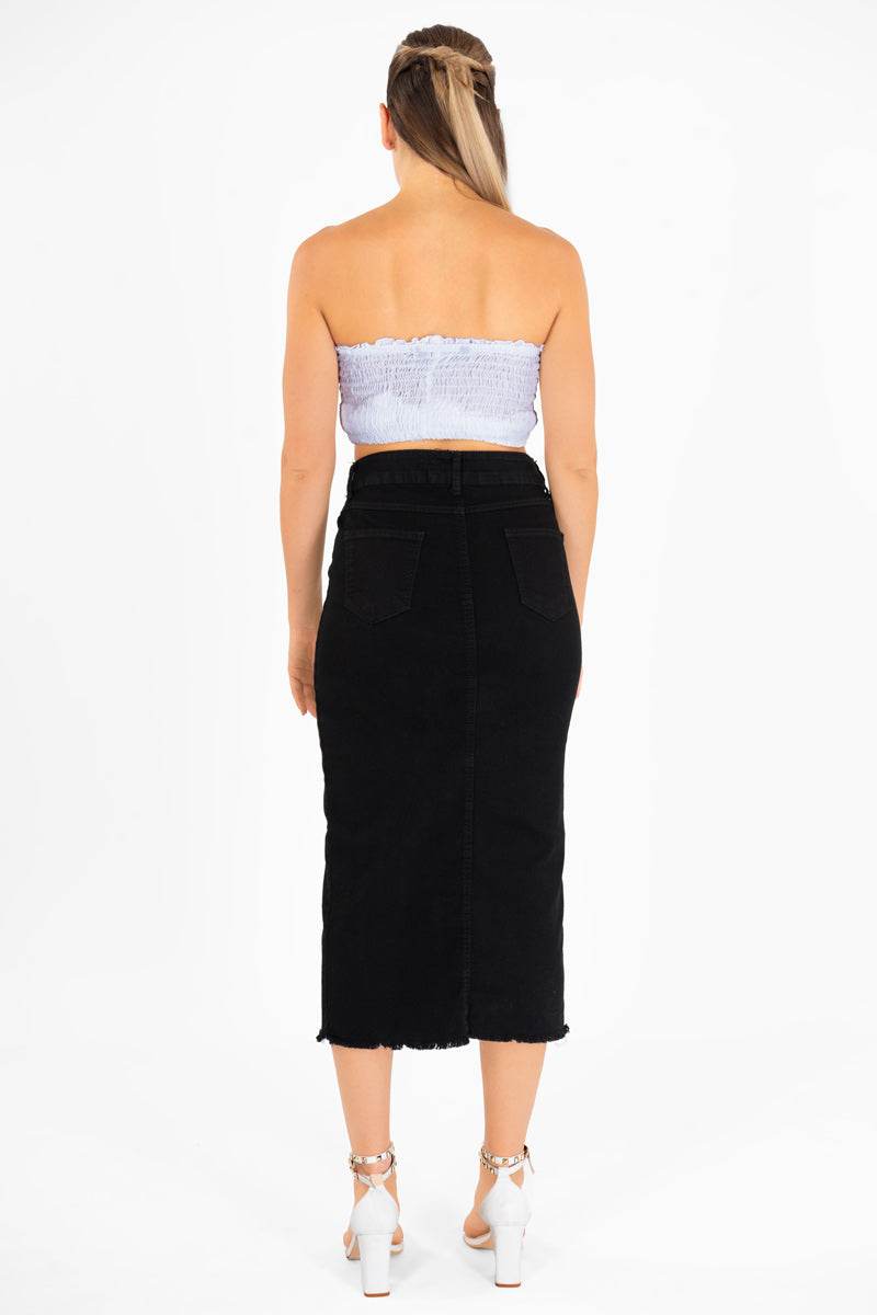 Falda larga con abertura - Santory Ropa  (7440779214915)