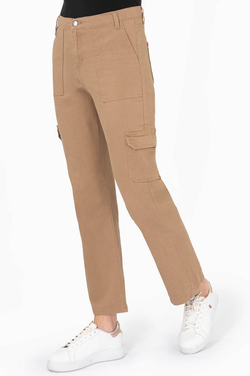 Pantalón para Mujer de Gabardina con Bolsas Cargo - Santory Ropa  (7473585324099)