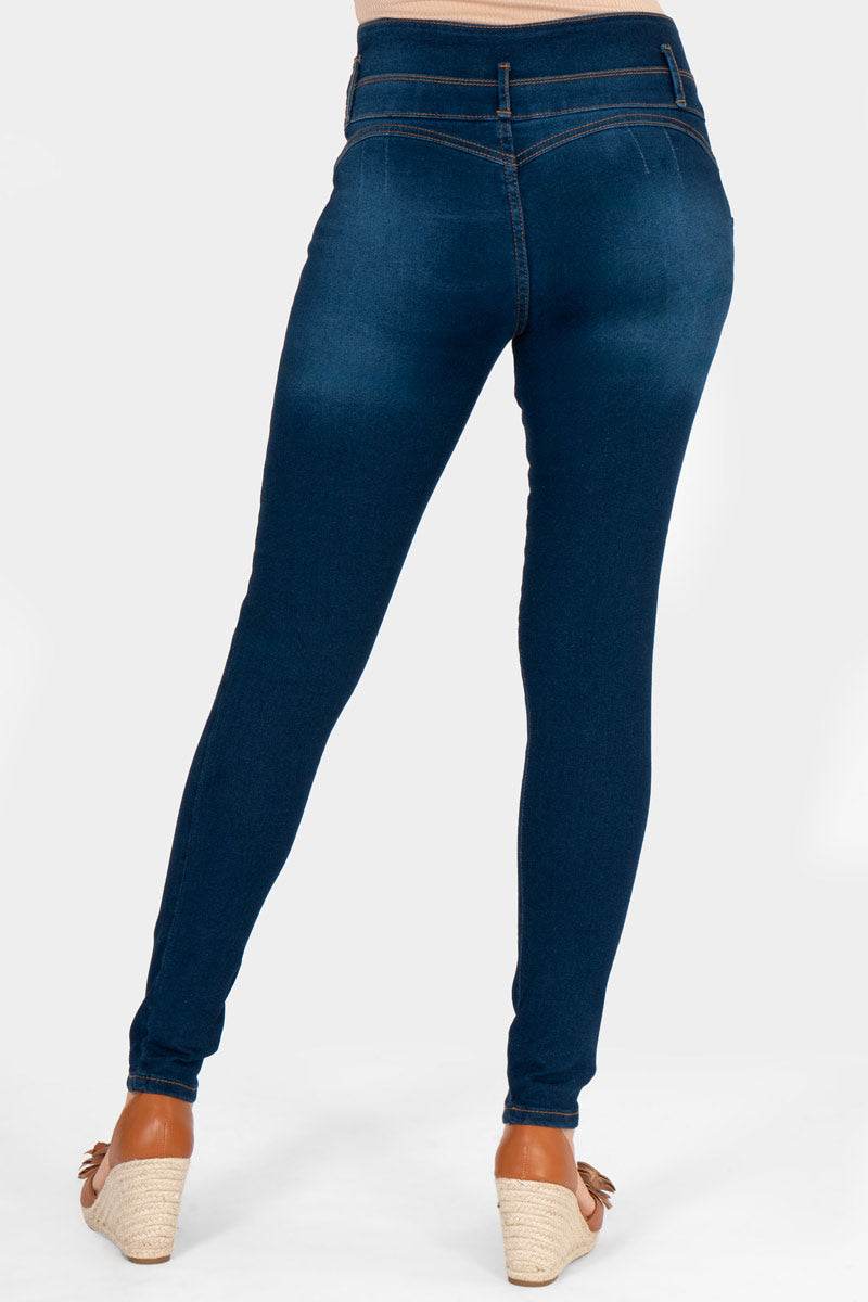 Jeans tiro medio con 3 botones - Santory Ropa  (7430349258819)