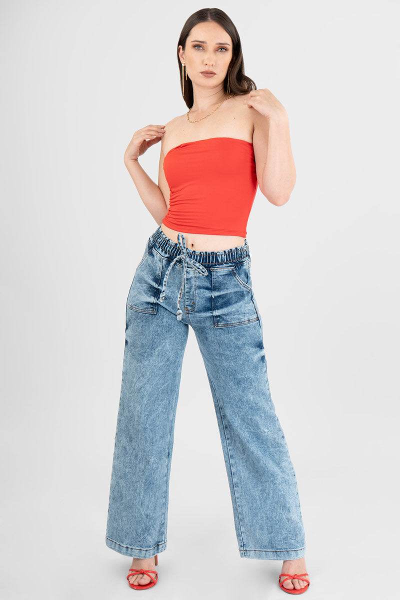 Jeans rectos con bolsas - Santory Ropa  (7435763318851)