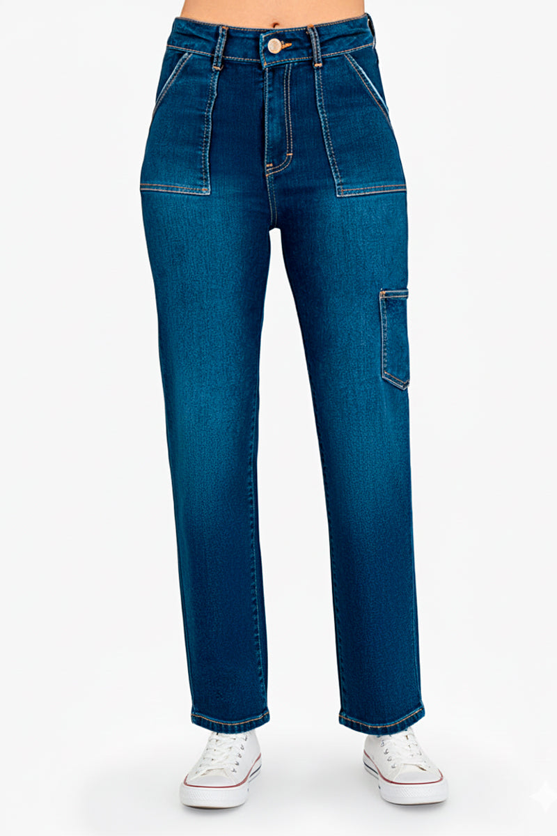 Jeans recto cargo