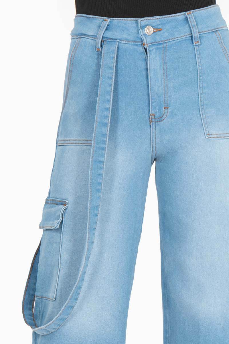 Jeans con bolsas laterales - Santory Ropa  (7473585061955)