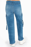 Jeans tipo cargo con cintas - Santory Ropa  (7473585029187)