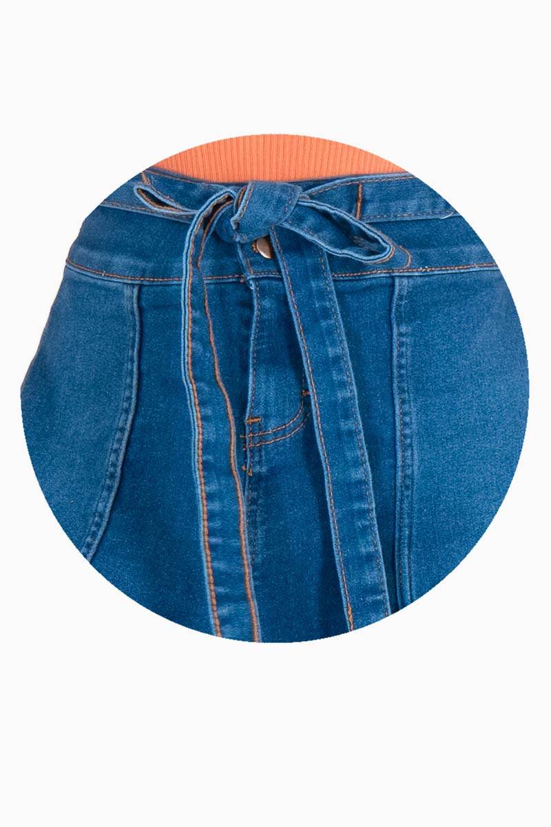 Falda de mezclilla con jareta - Santory Ropa  (7450428080195)