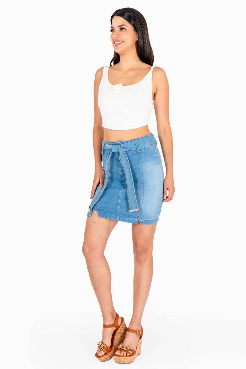 Falda recta con jareta - Santory Ropa  (7473584799811)