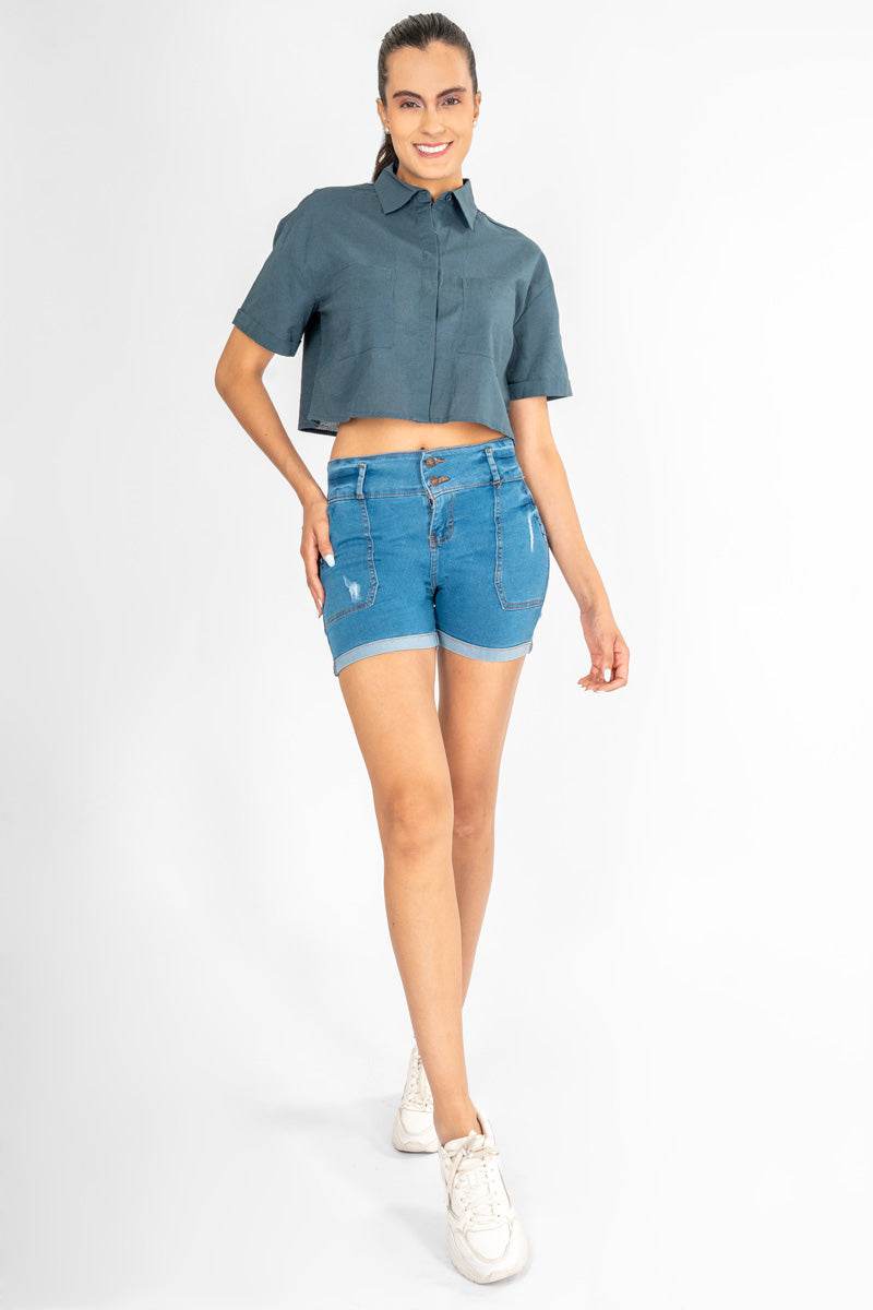 Short con destrucción - Santory Ropa  (7435396546627)