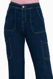 Jeans pierna ancha y bolsas cargo