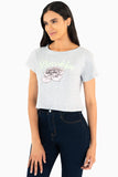 Playera estampada manga corta