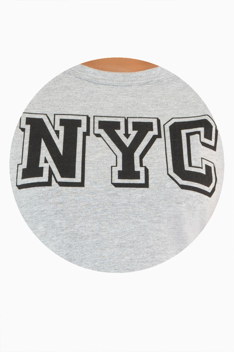 Playera crop estampada manga corta