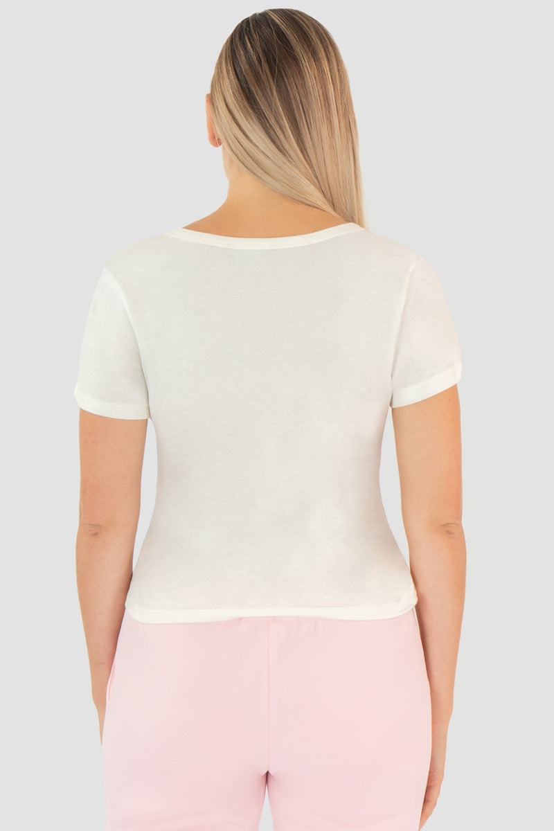 Playera manga corta con estampado "Miami"