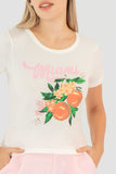 Playera manga corta con estampado "Miami"