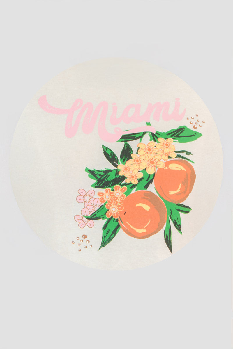 Playera manga corta con estampado "Miami"