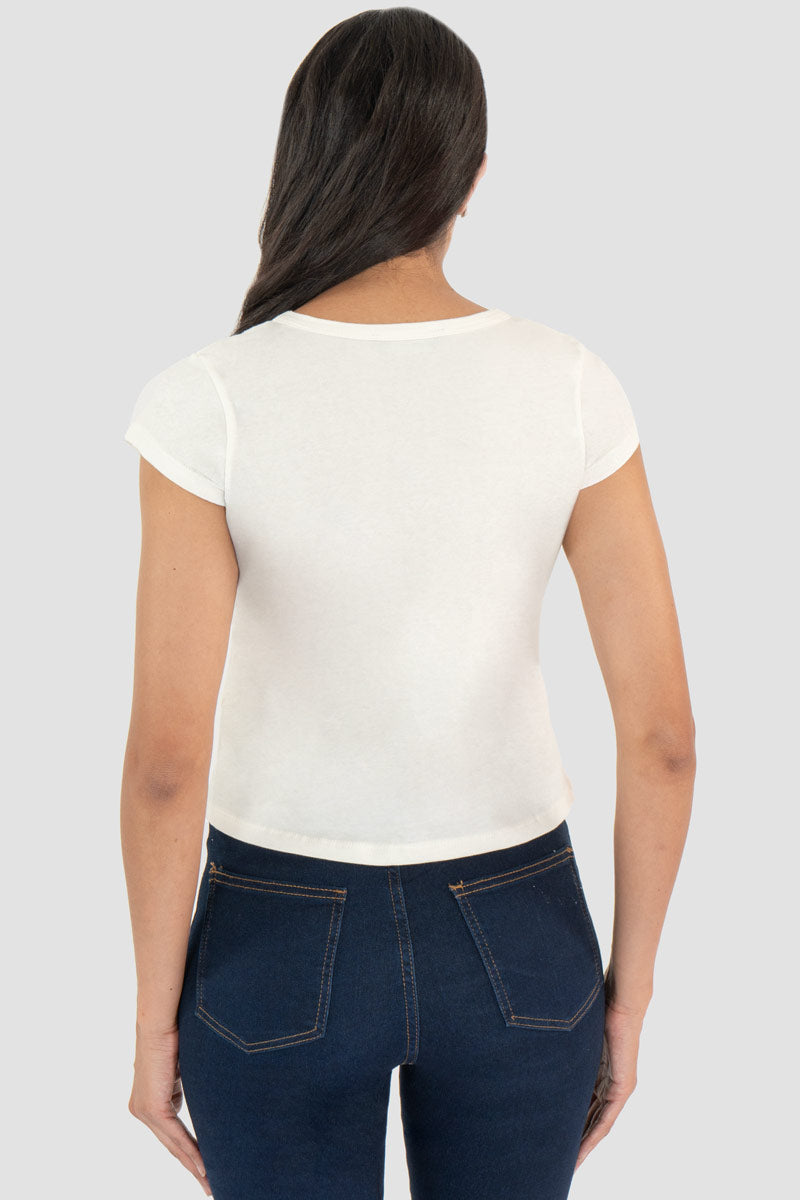 Playera manga corta con estampado de Nueva York