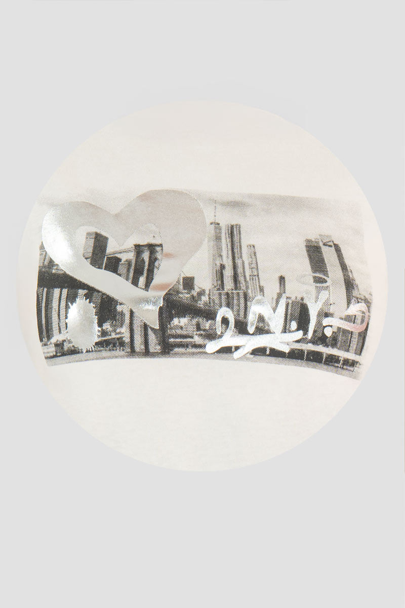 Playera manga corta con estampado de Nueva York