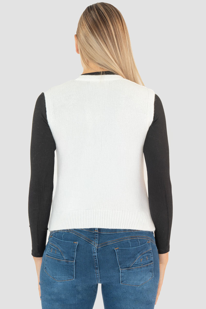 Chaleco abierto tejido