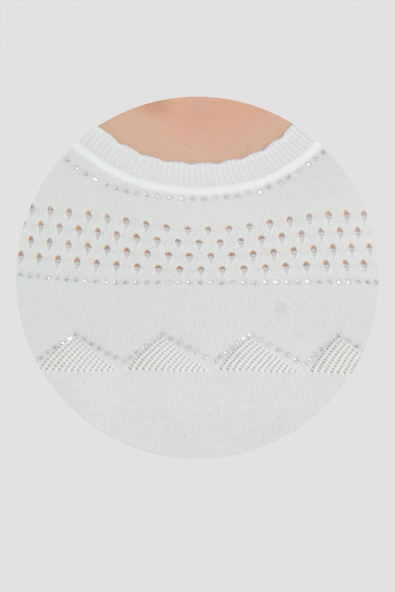 Suéter tejido y cuello redondo