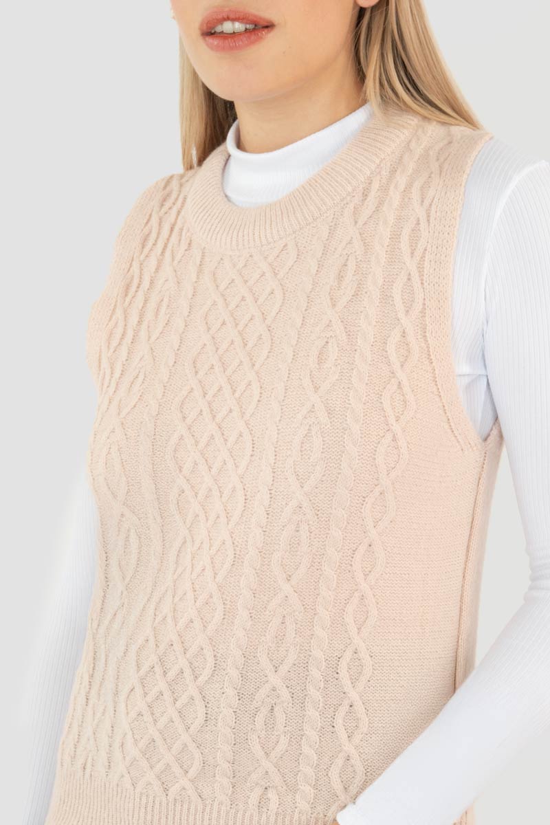 Chaleco cerrado con textura