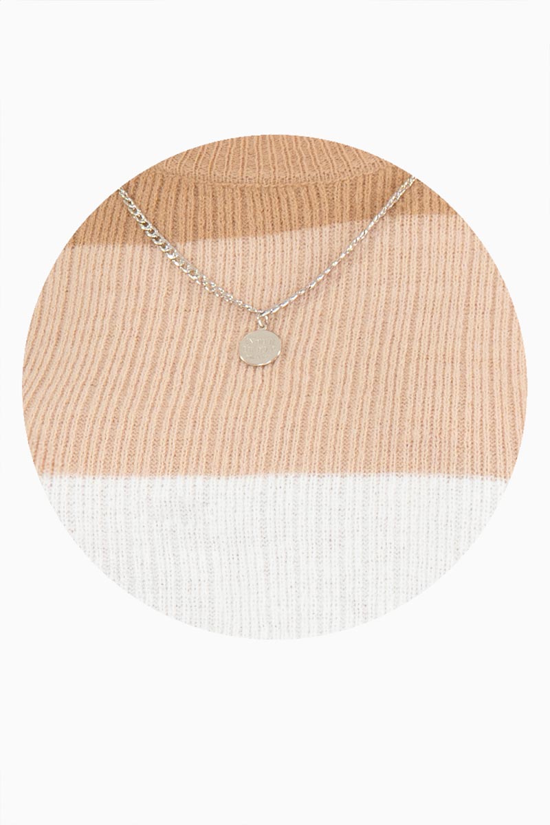 Suéter de punto con bloques de color