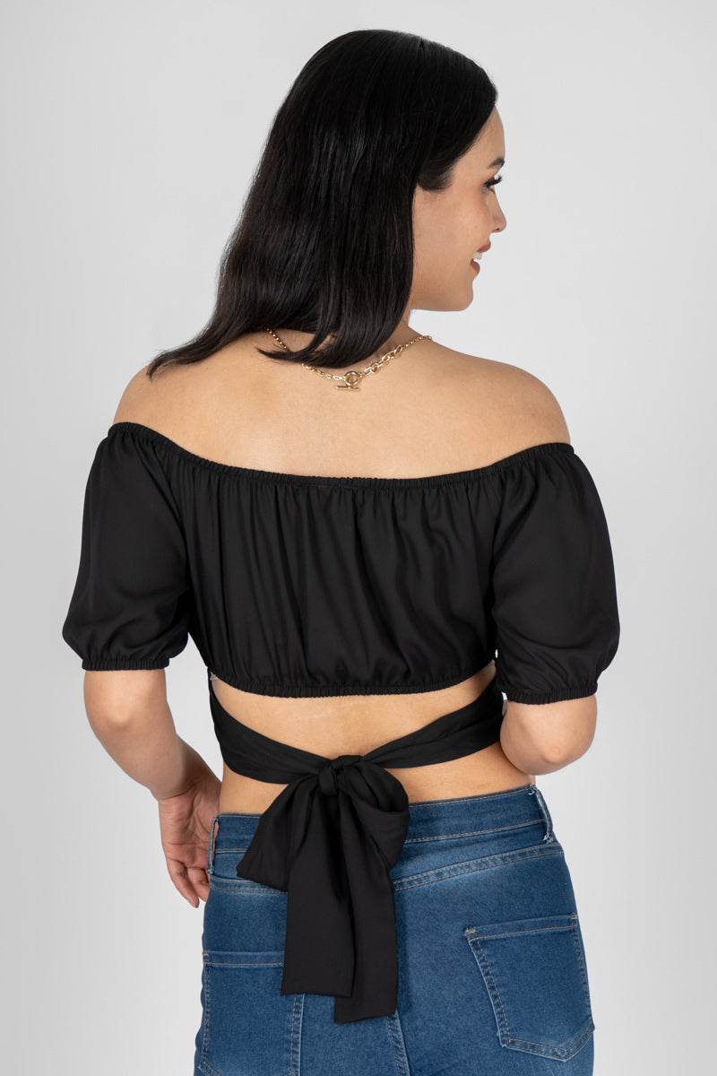 Blusa con amarre espalda - Santory Ropa  (7102080942147)