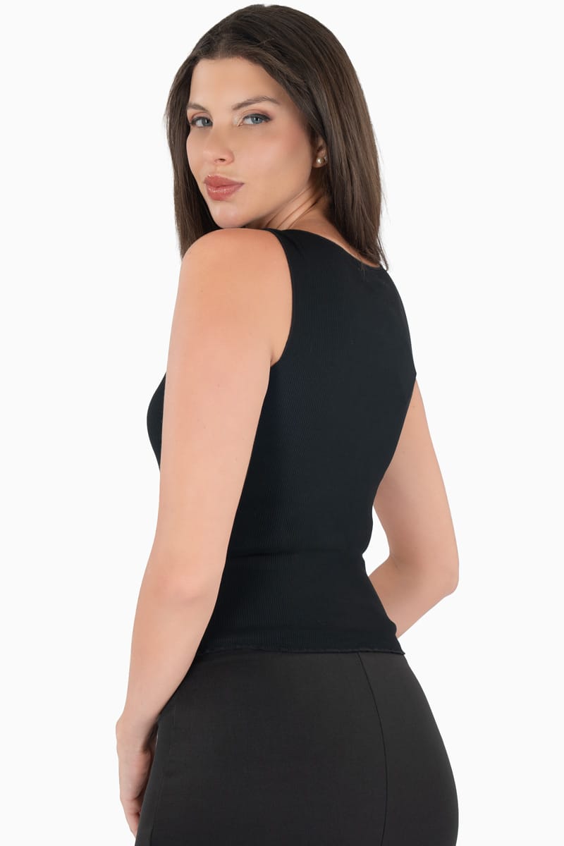Playera sin manga con moños