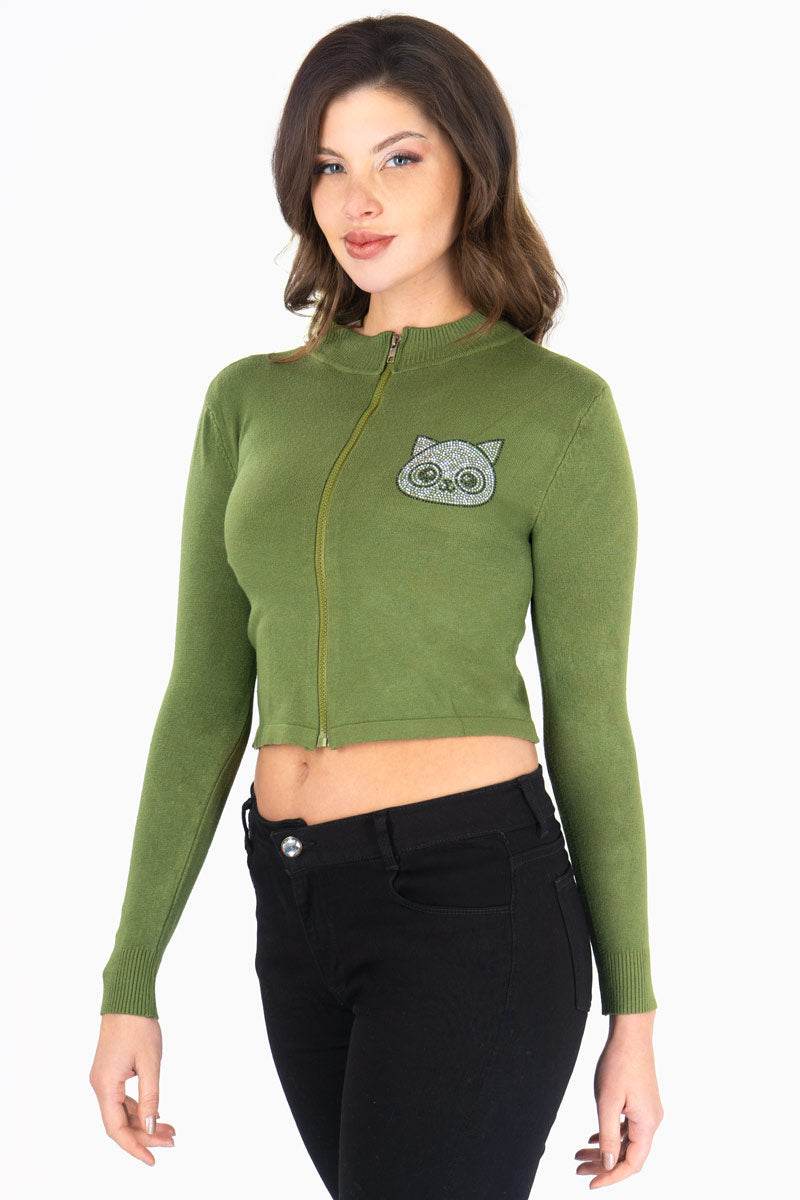 Suéter estampado con cierre - Santory Ropa  (7467880022083)