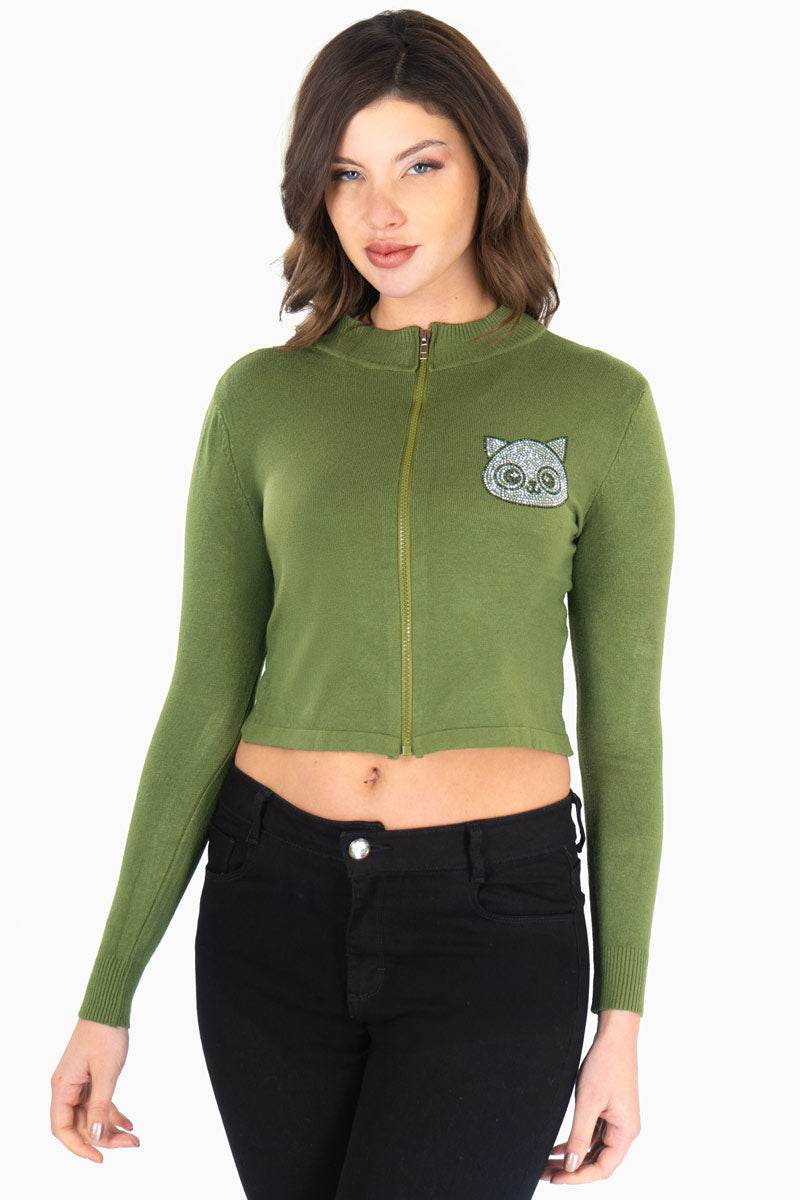 Suéter estampado con cierre - Santory Ropa  (7467880022083)