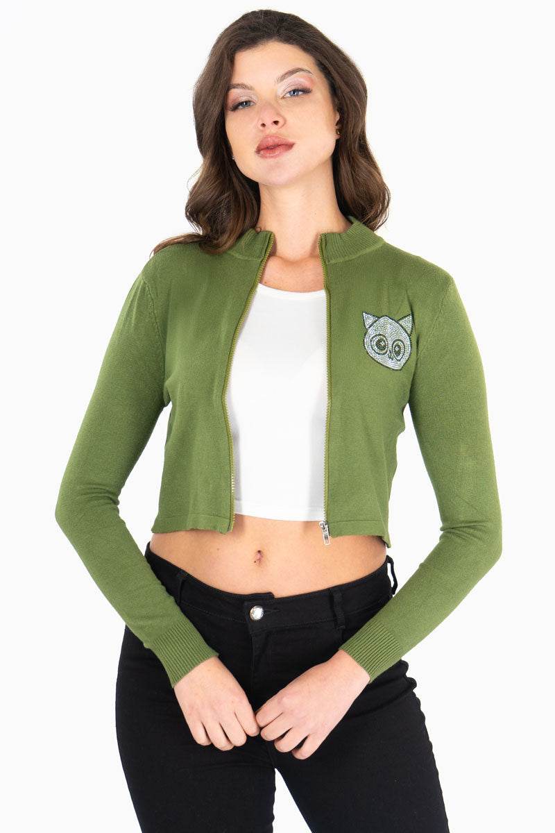 Suéter estampado con cierre - Santory Ropa  (7467880022083)