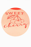Playera Estampada Sweet Cherry Sin Mangas Con Franjas Verticales - Blanco y Rojo - Santory Ropa  (7474248712259)