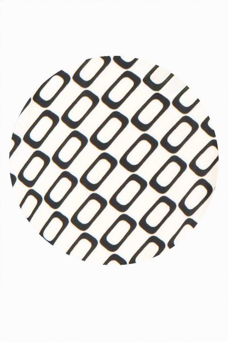 Blusa estampada manga corta diseño tipo cadenas – Blanco - Santory Ropa  (7474248646723)